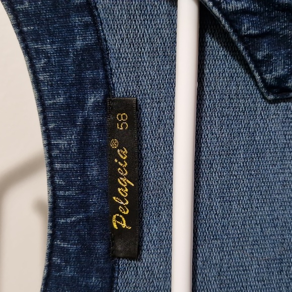 Denim top, button up with 7/8 sleeves - Picture 3 of 6